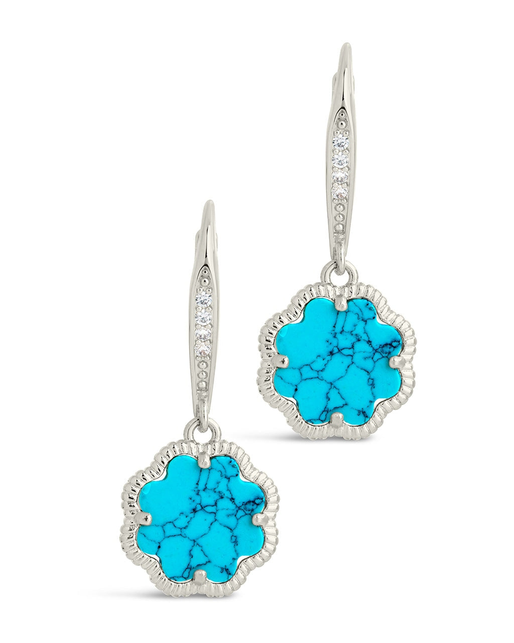Rose Petal Short Drop Earrings Earring Sterling Forever