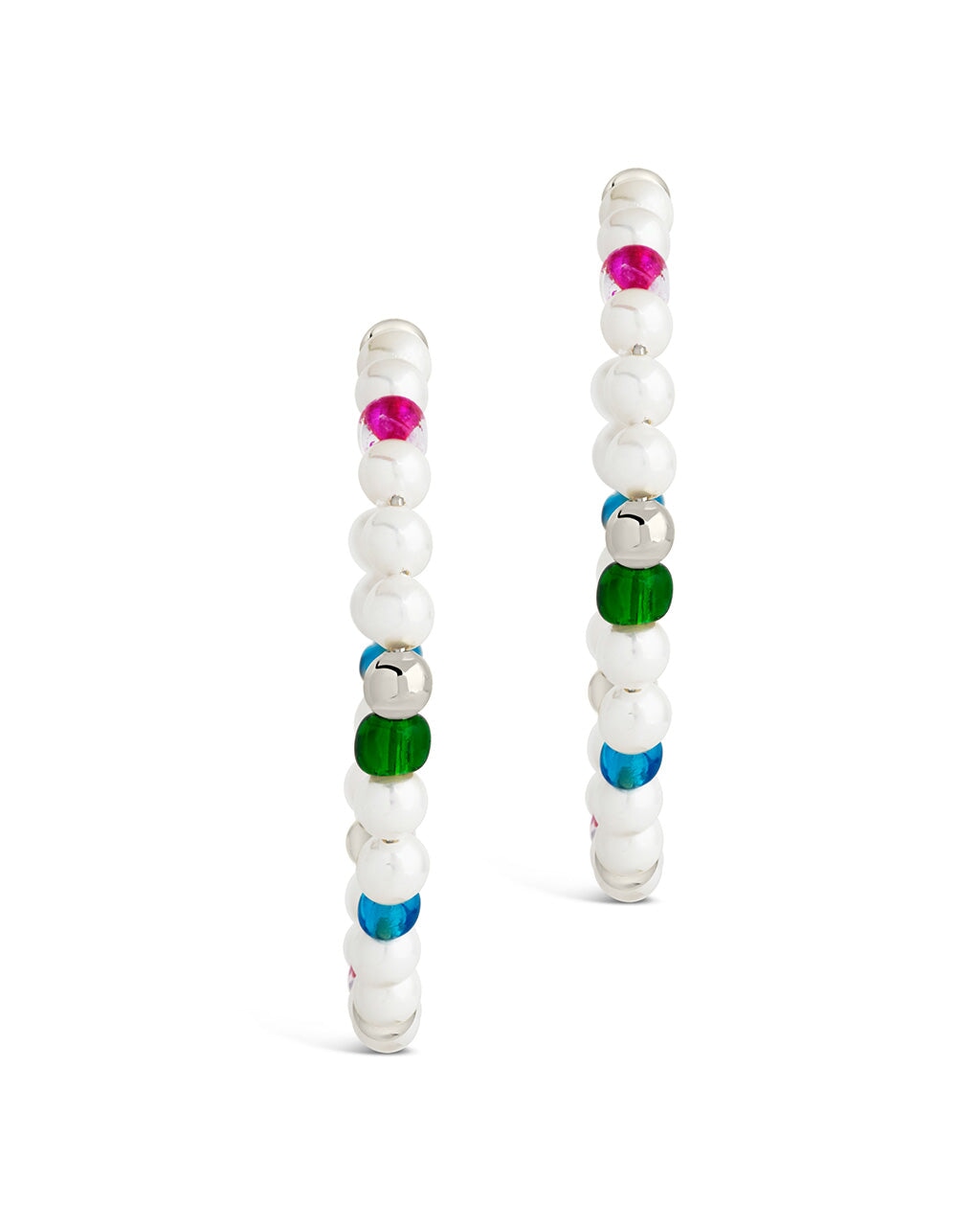 Polly Pearl & Bead Hoop Earrings Earring Sterling Forever 