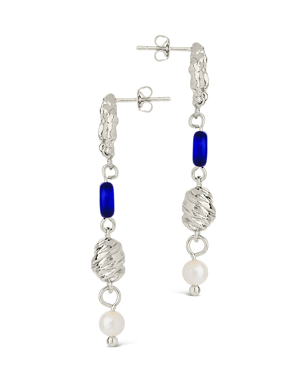 Sibyl Pearl & Evil Eye Drop Stud Earrings Earring Sterling Forever