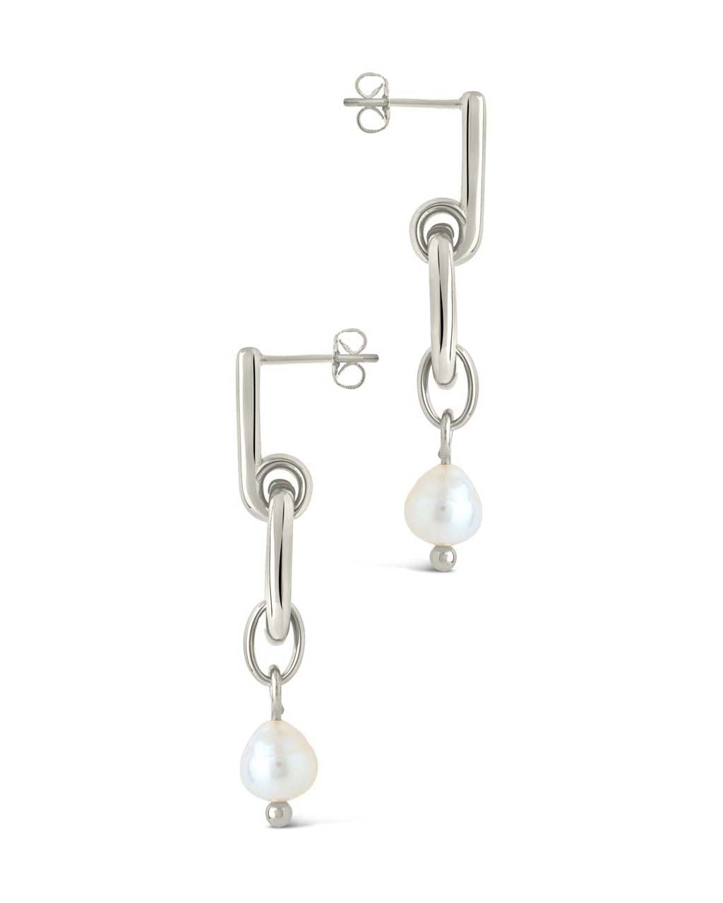 Giselle Pearl Door Knocker Stud Earrings