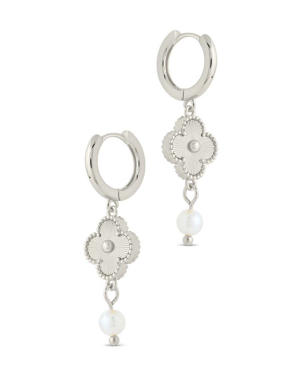 Tilda Pearl & Clover Charm Micro Hoop