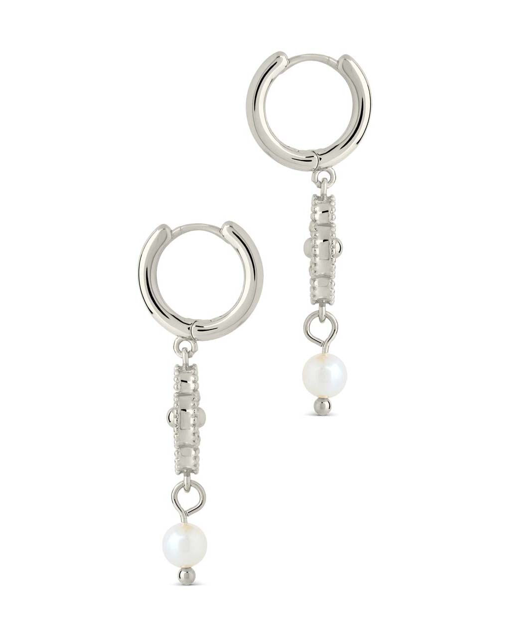 Tilda Pearl & Clover Charm Micro Hoop
