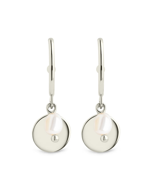 Morgan Pearl & Disk Dangle Earrings