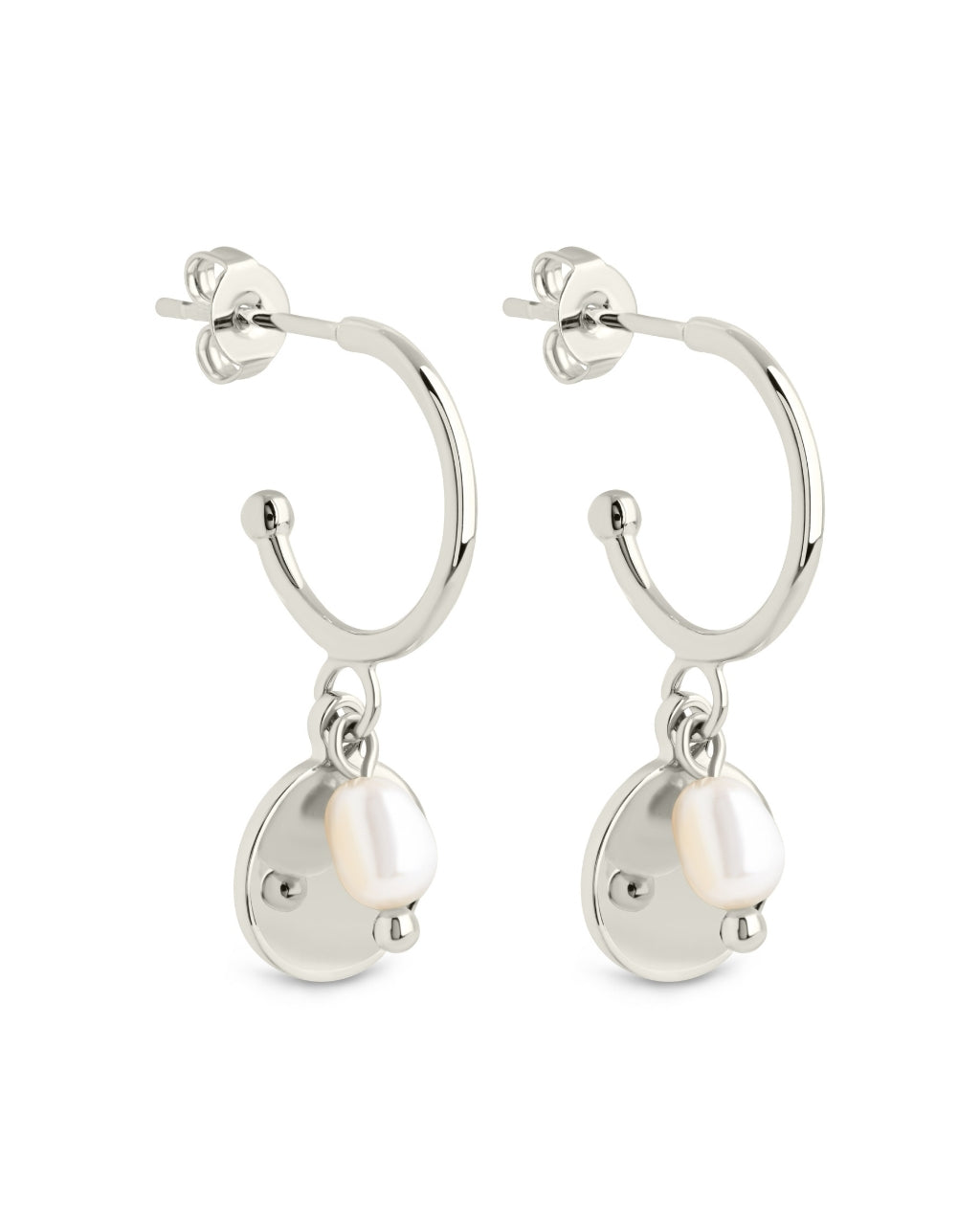 Morgan Pearl & Disk Dangle Earrings
