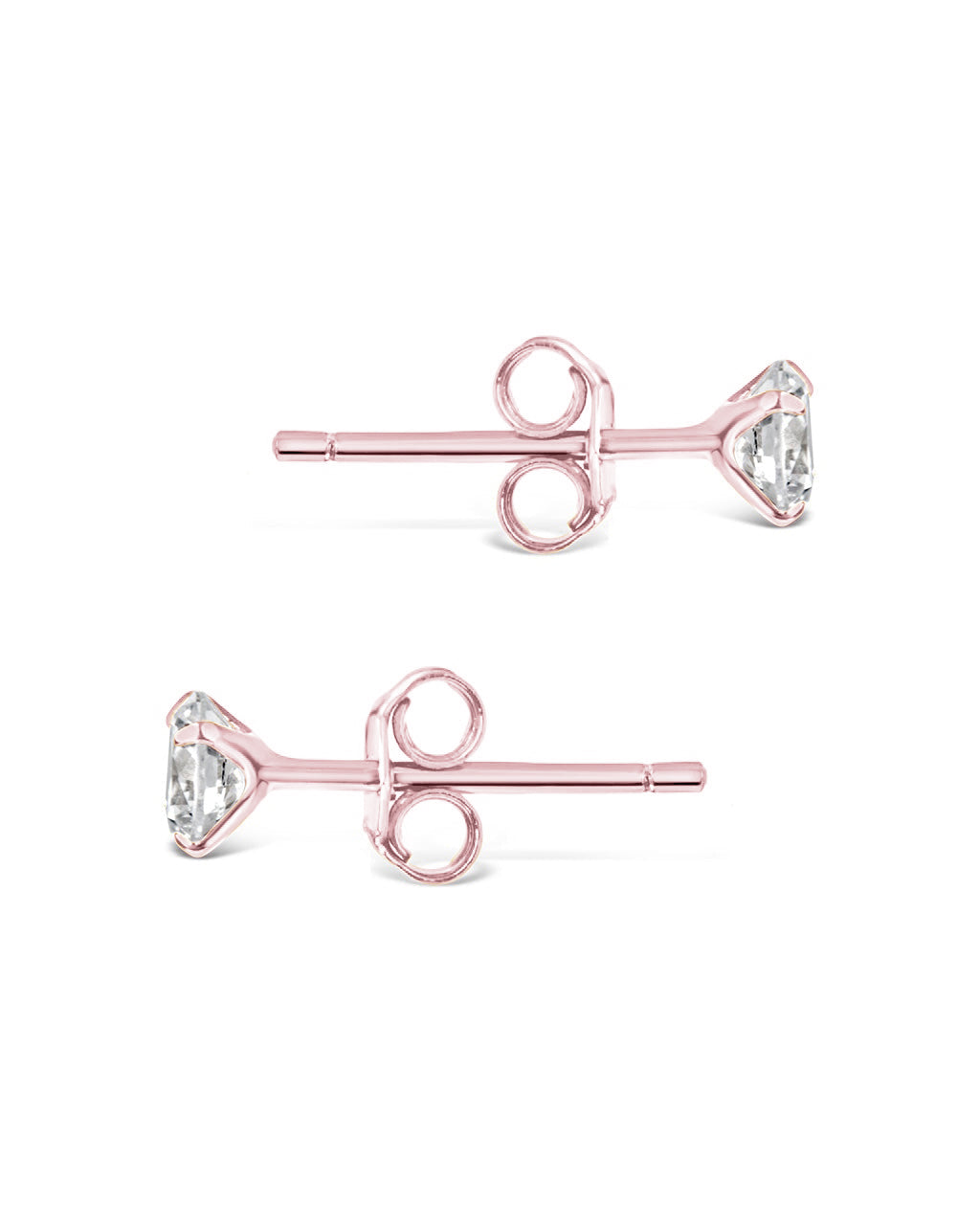 Sterling Silver 4mm CZ Stud Earrings