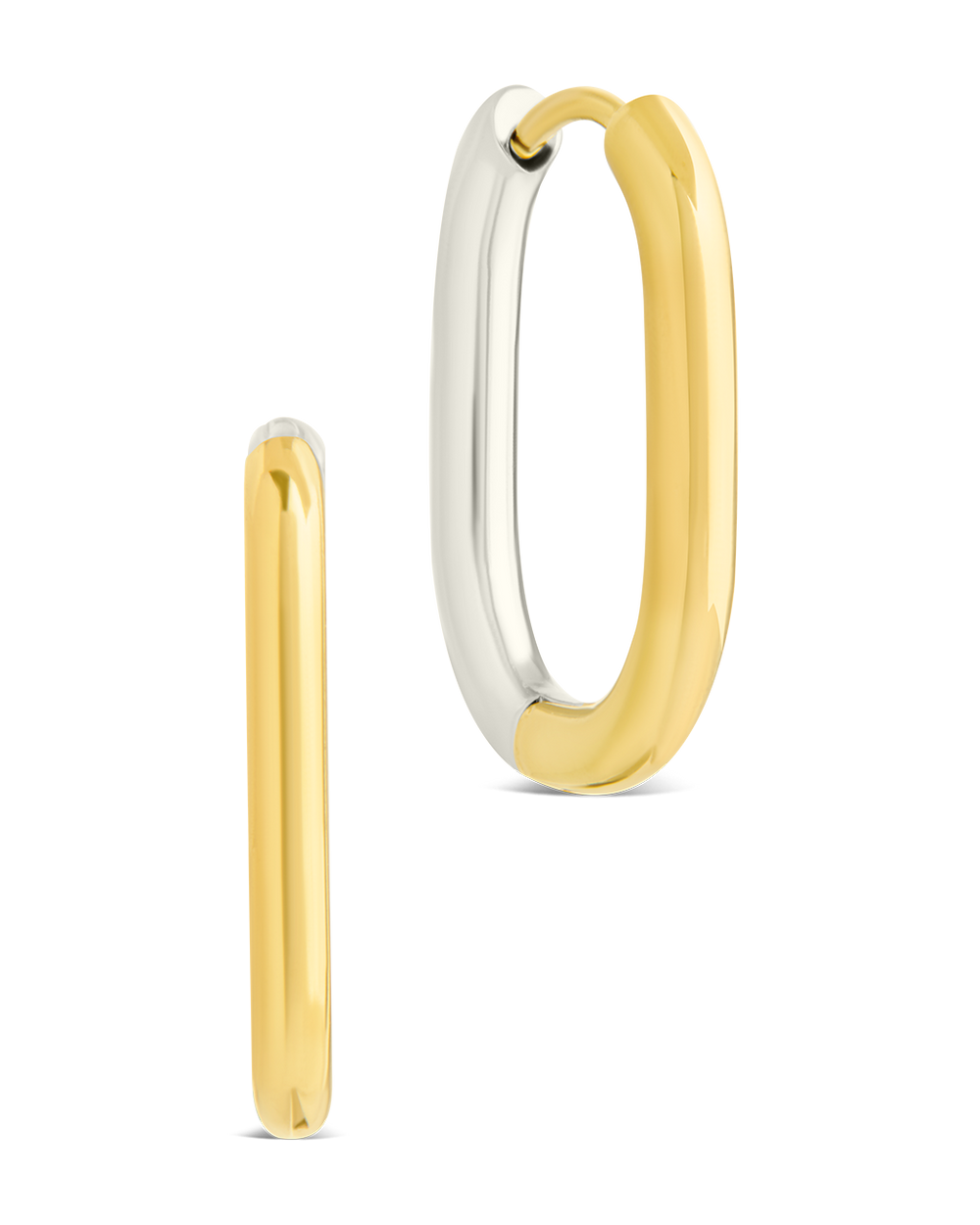Dafne Dual Tone Oval Hoops