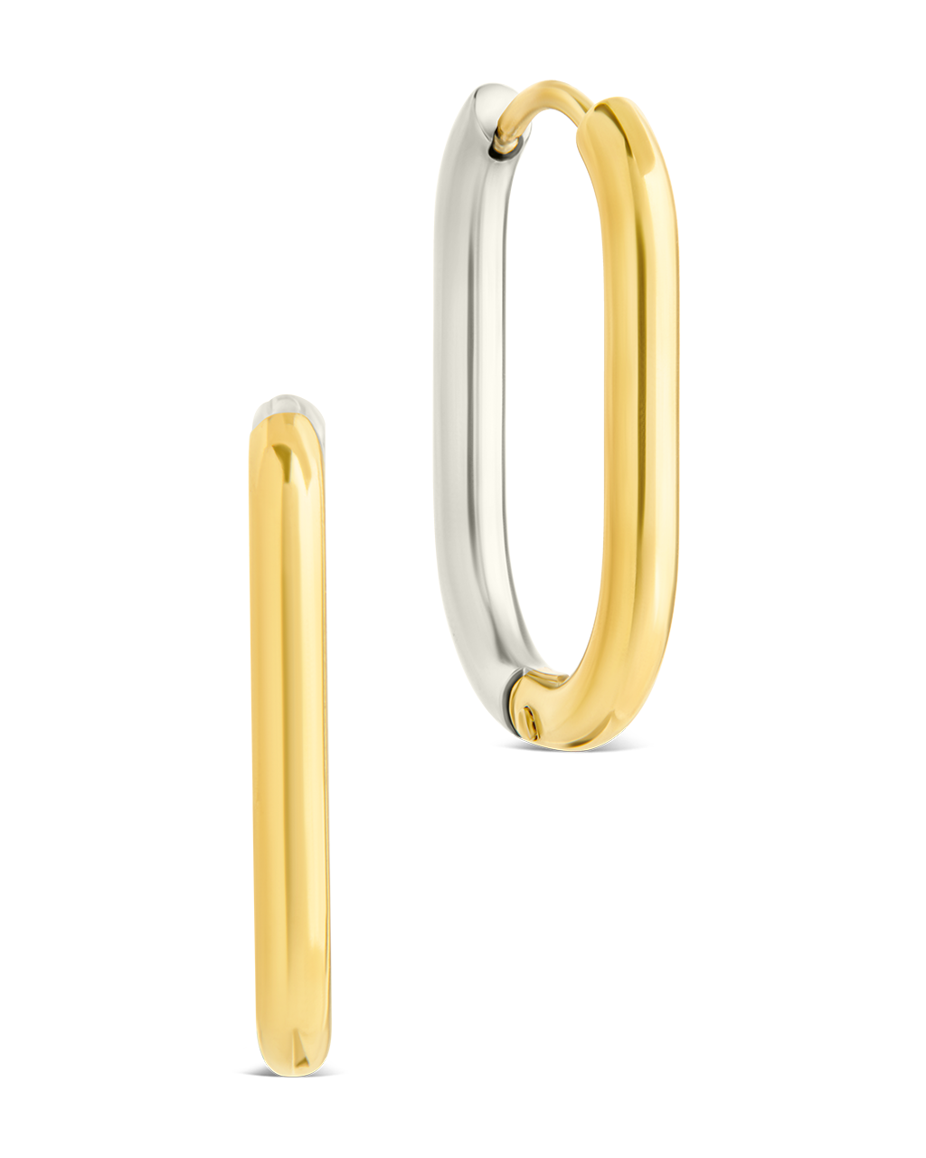 Dafne Dual Tone Oval Hoops