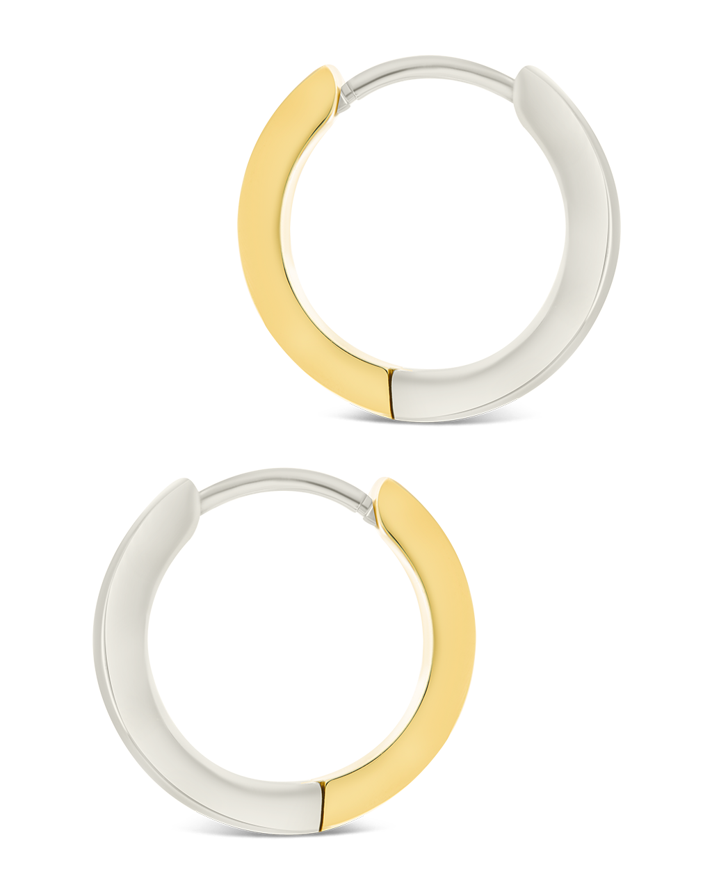 Karin Dual Tone Wide Micro Hoops