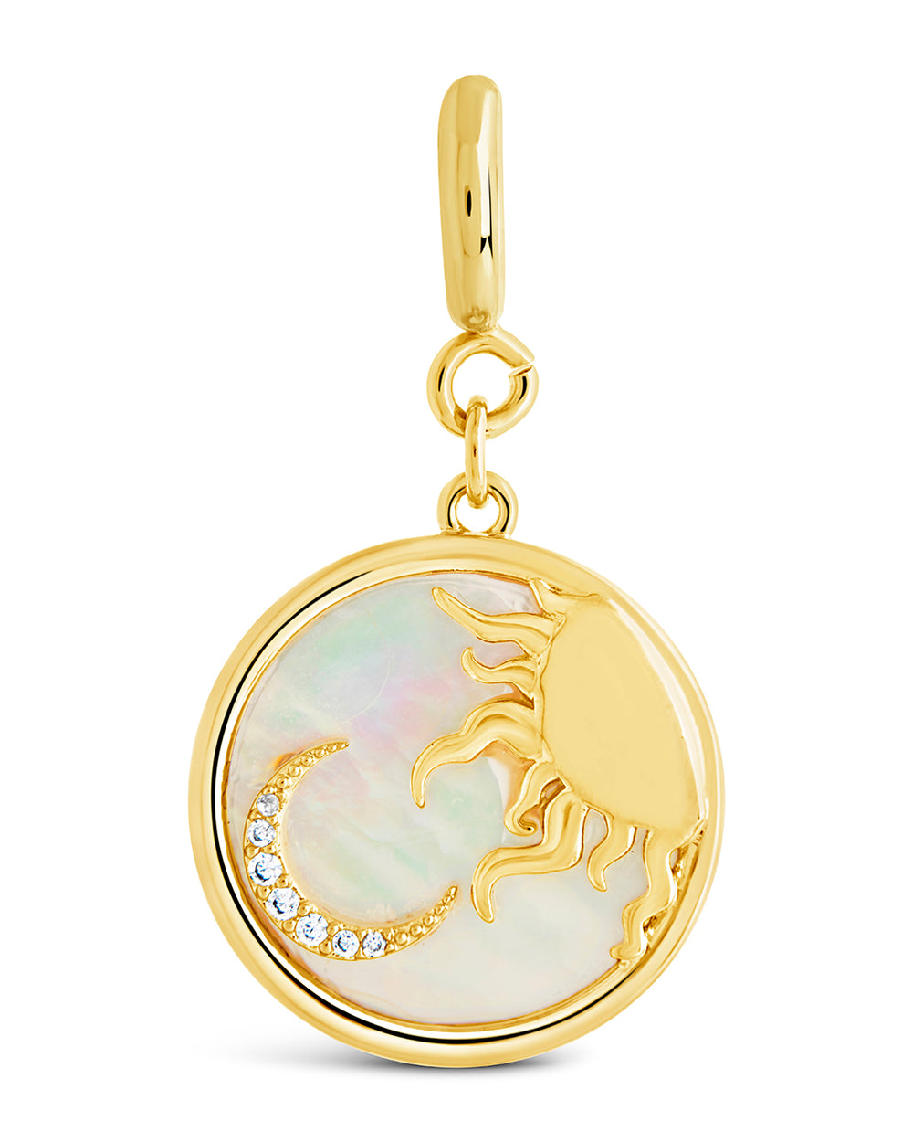 Sun & Moon Mother of Pearl Charm