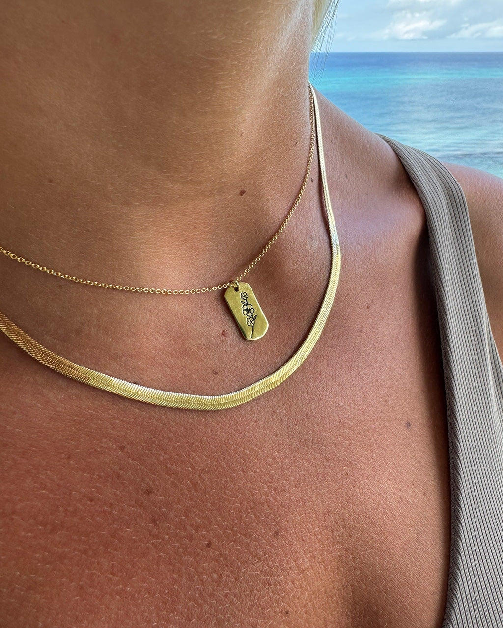 Herringbone Chain Necklace Sterling Forever 