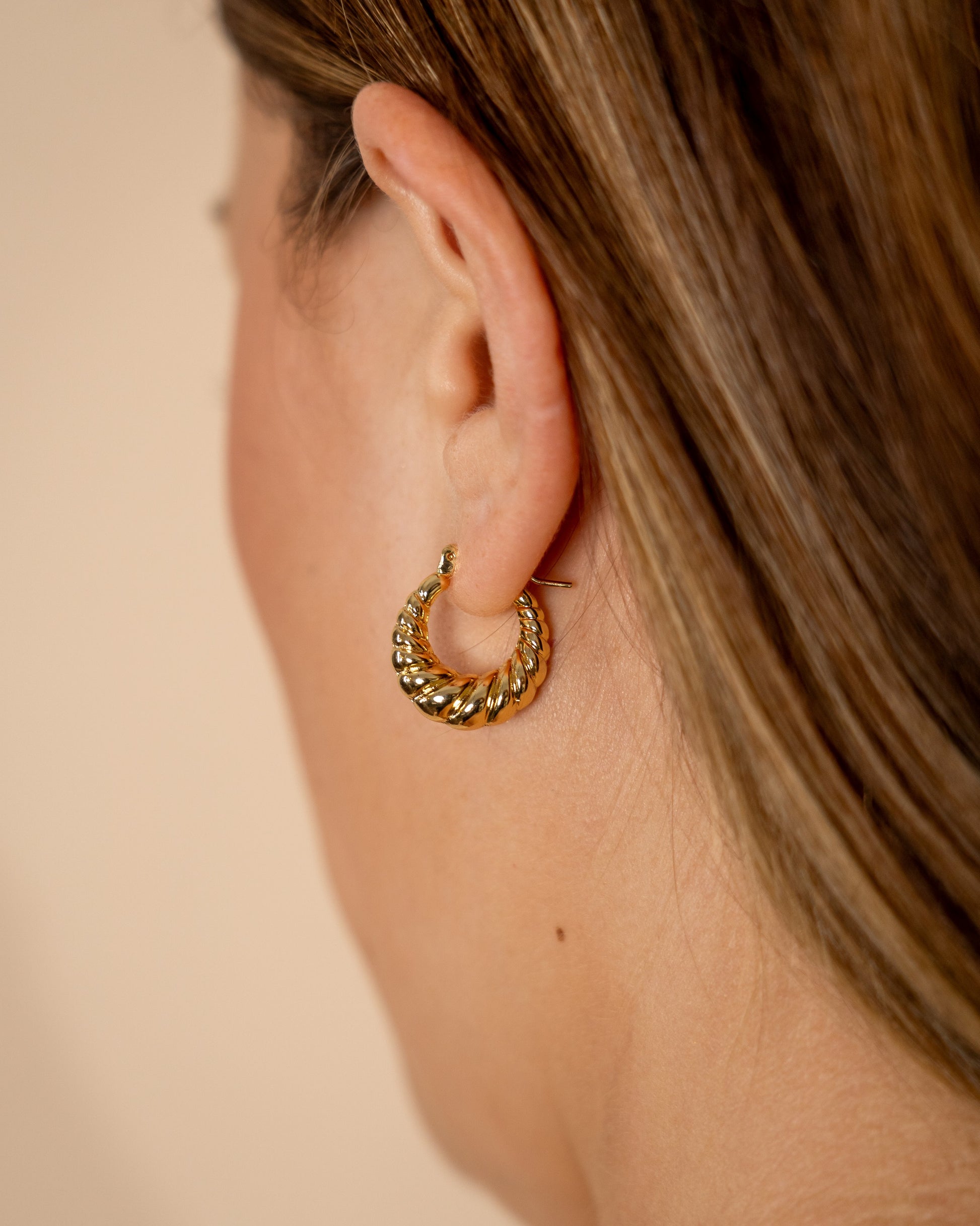 Maria Textured Tube Hoop Earrings Earring Sterling Forever 