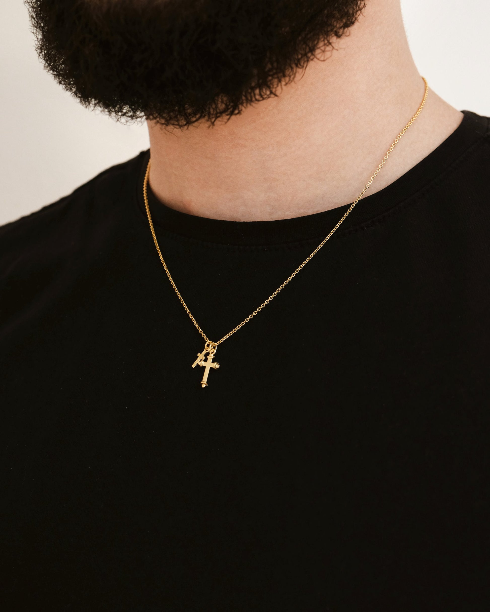 Men's Double Cross Pendant Necklace Necklace Sterling Forever 