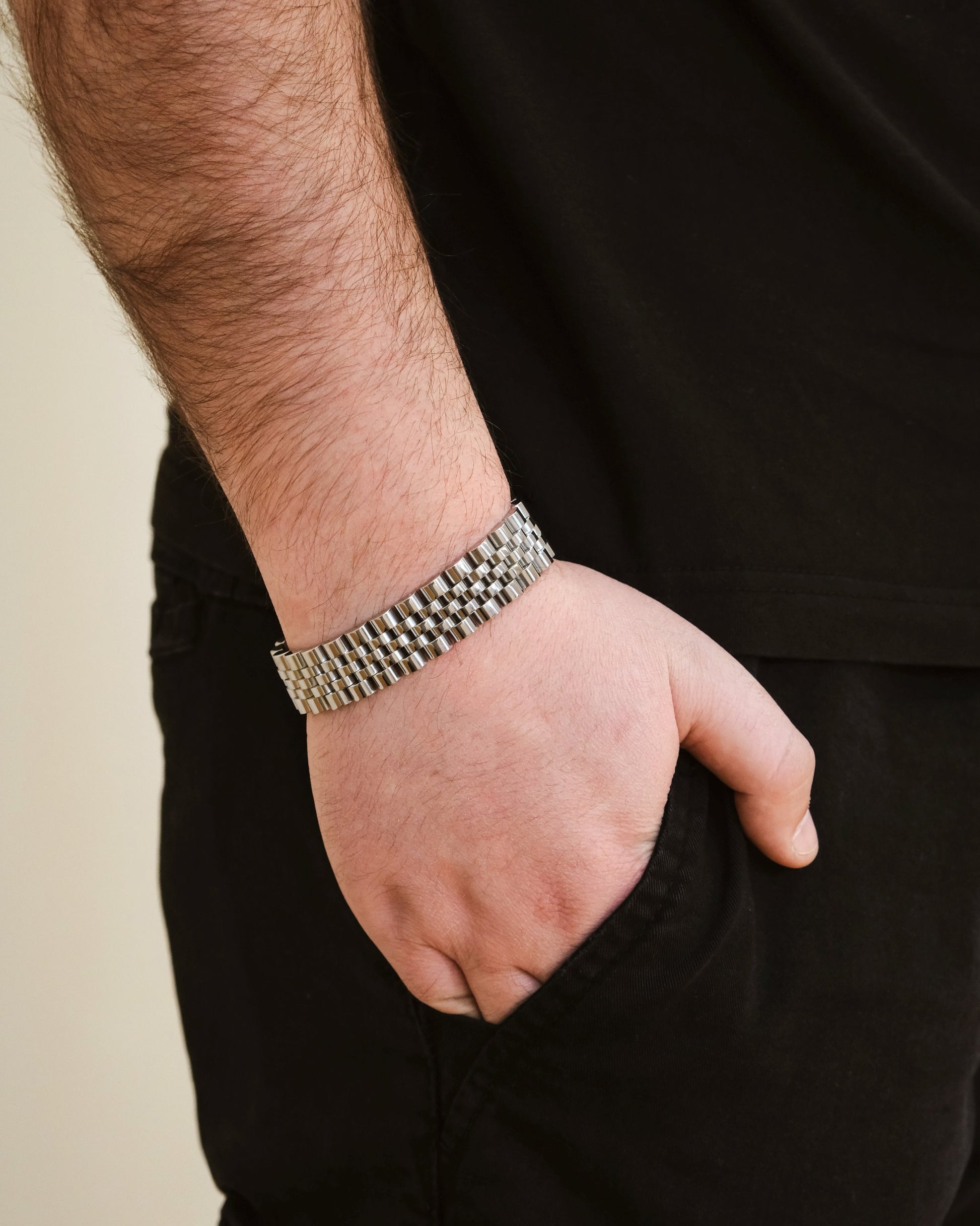 Men's Statement Watch Band Chain Bracelet Bracelet Sterling Forever 