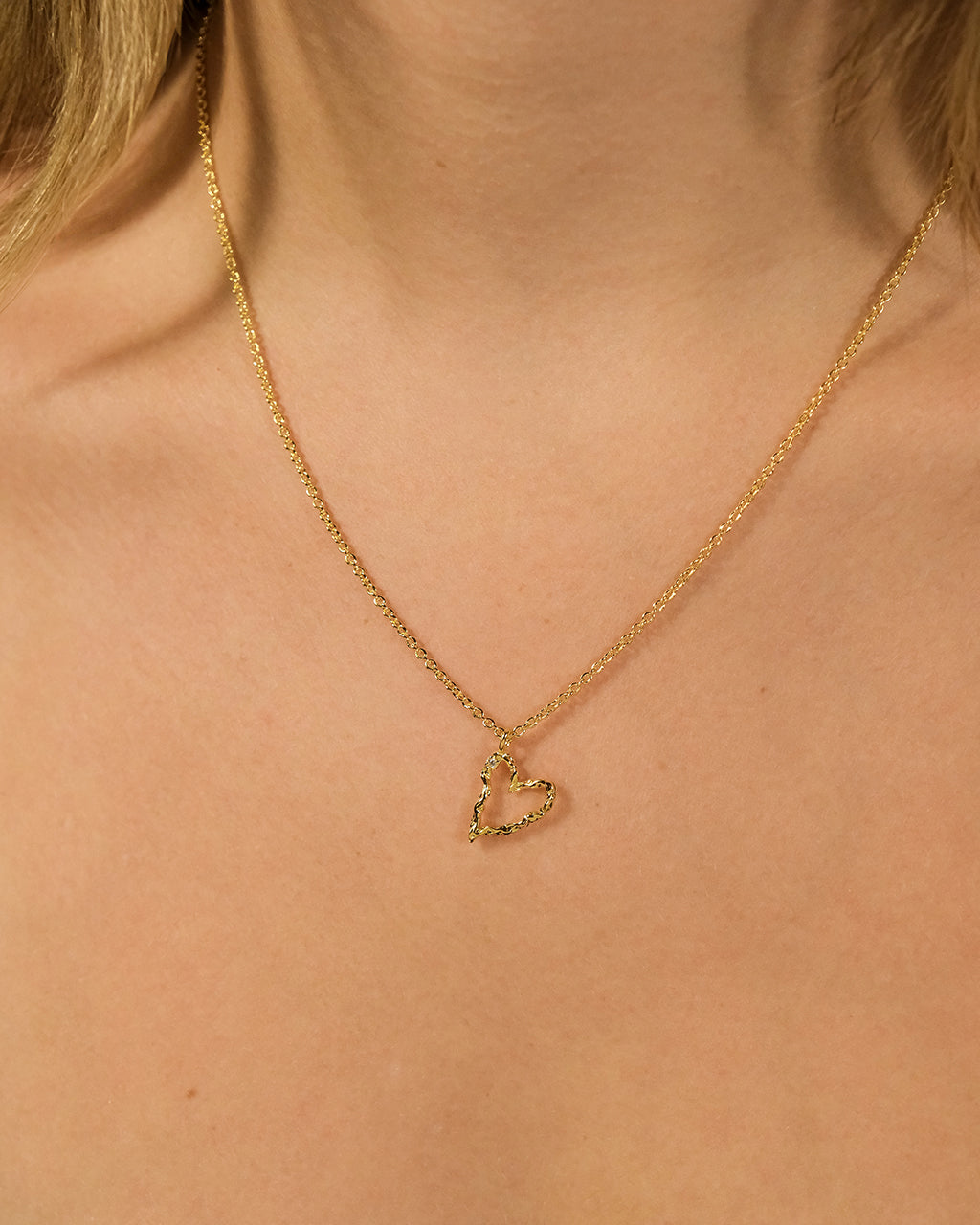 Amia CZ Heart Pendant Necklace