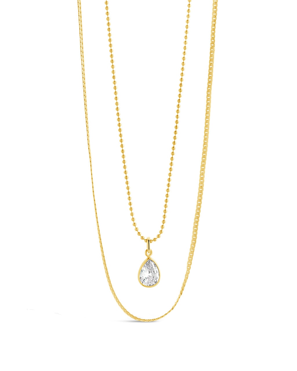 Phoebe CZ Layered Necklace Necklace Sterling Forever Gold