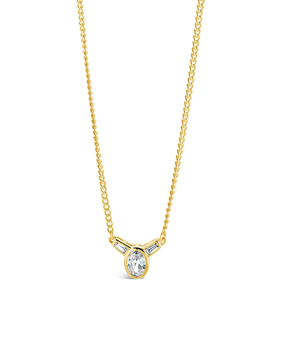Estelle CZ Pendant Necklace Necklace Sterling Forever Gold 