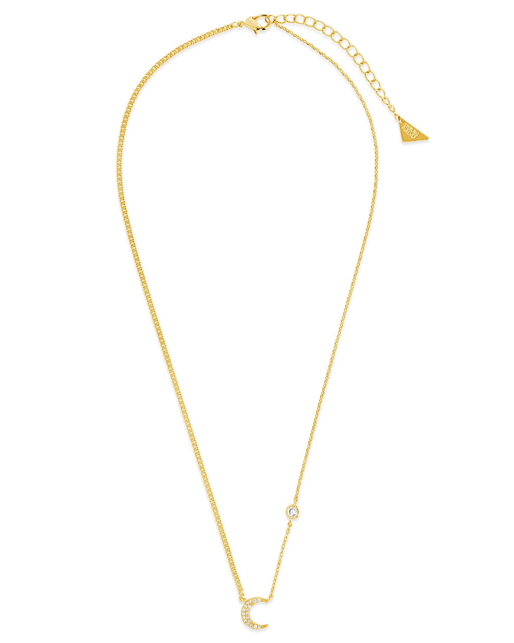Crystal Crescent Moon Necklace Necklace Sterling Forever