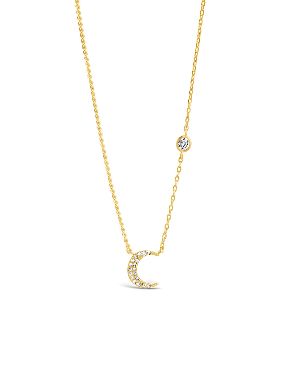 Crystal Crescent Moon Necklace Necklace Sterling Forever