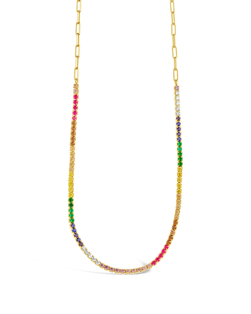 Maria Tennis Necklace Necklace Sterling Forever Gold