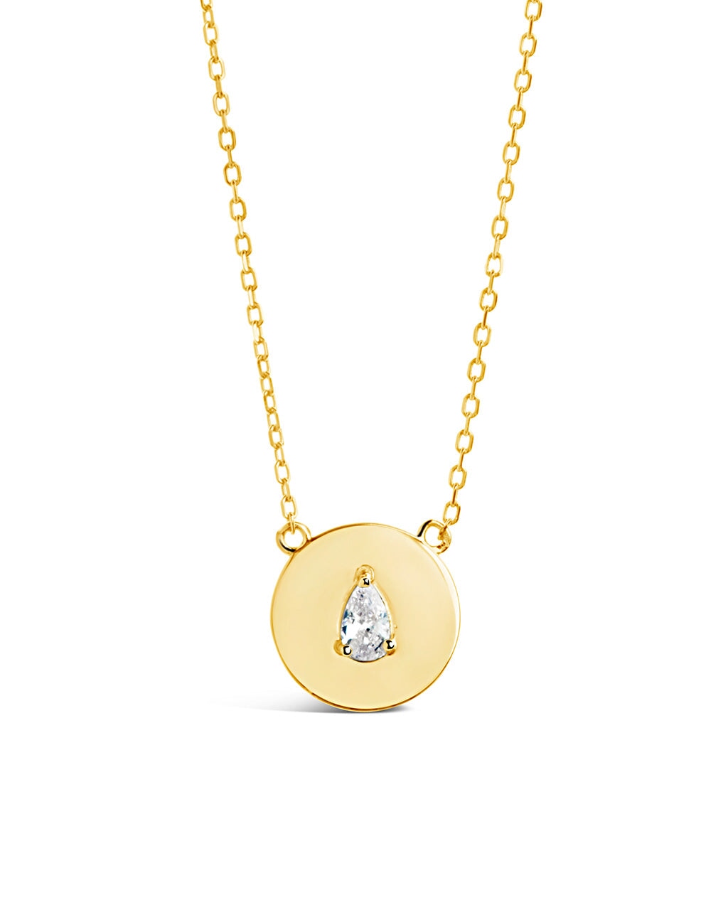 Cassie Circle Pendant Necklace Necklace Sterling Forever Gold