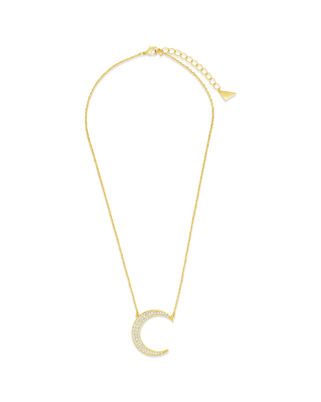 Stationed CZ Crescent Necklace Necklace Sterling Forever