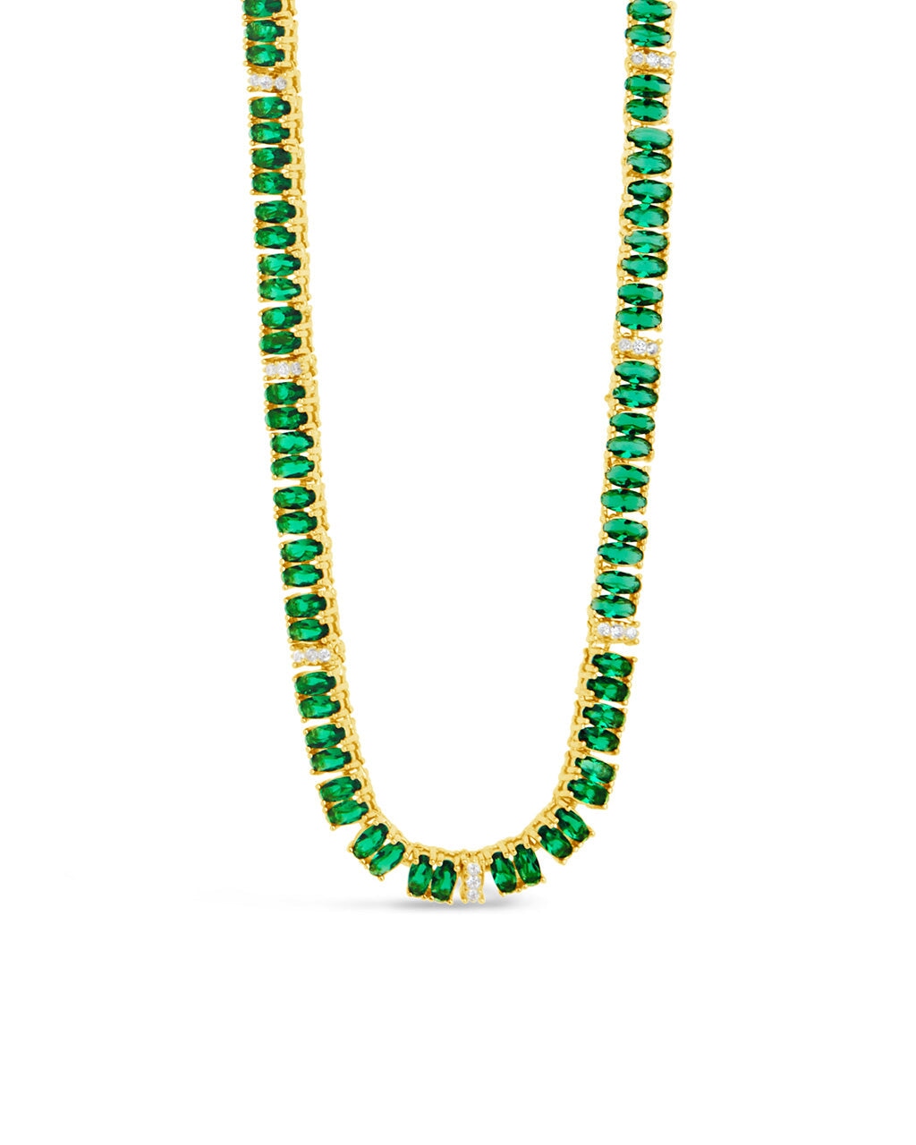 Ace CZ Tennis Necklace Necklace Sterling Forever Gold