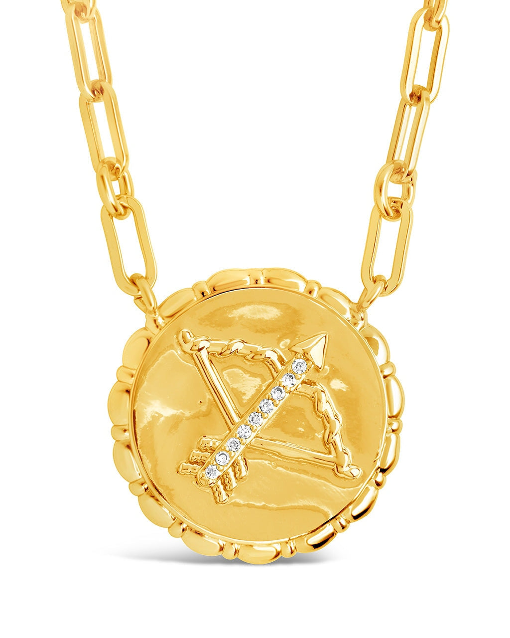 Bold Link Zodiac Necklace Necklace Sterling Forever Gold Sagittarius (Nov 22 - Dec 21) 