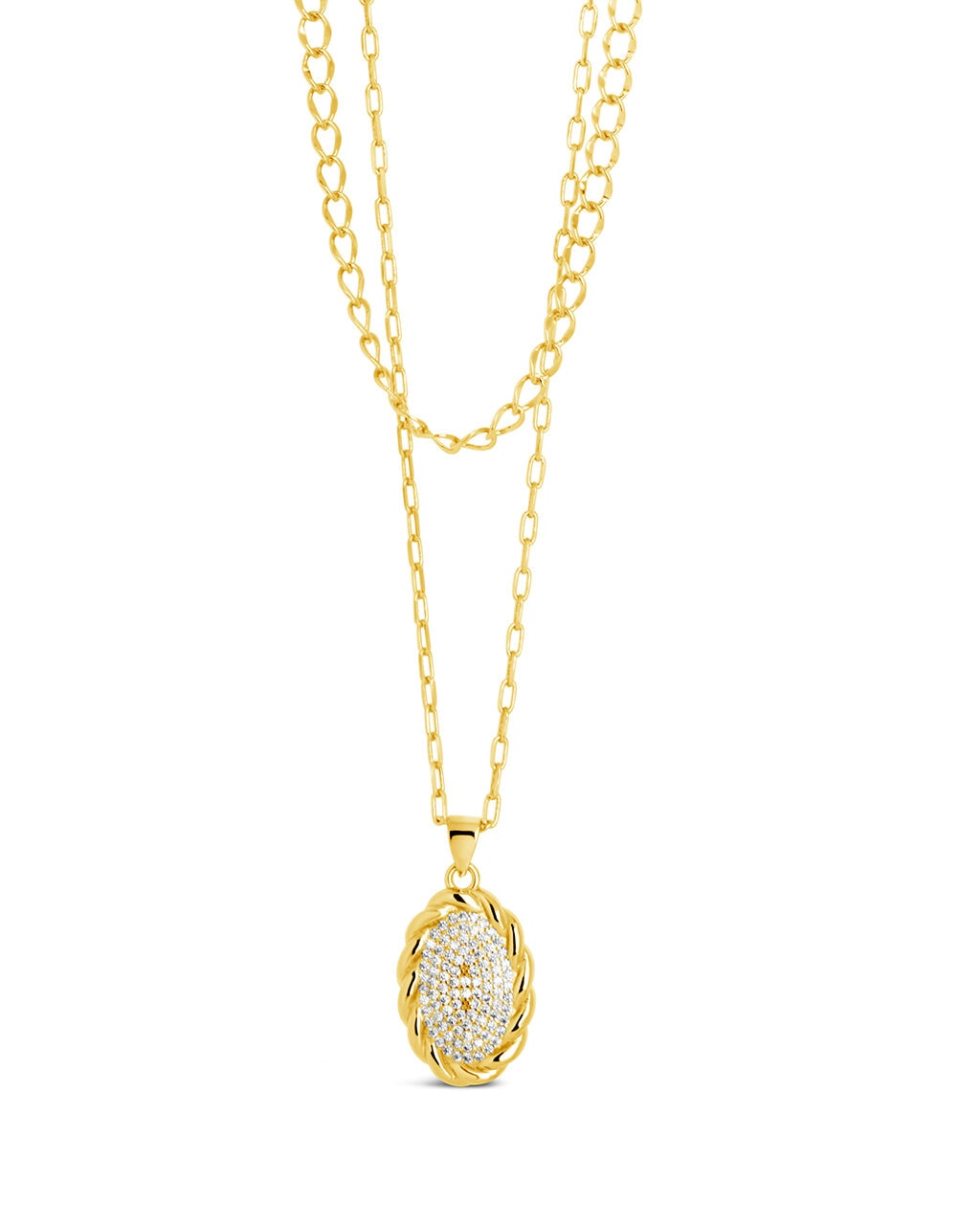 Galette Layered Necklace Necklace Sterling Forever Gold 