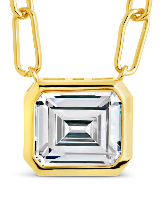 Camille Bezel CZ Statement Necklace