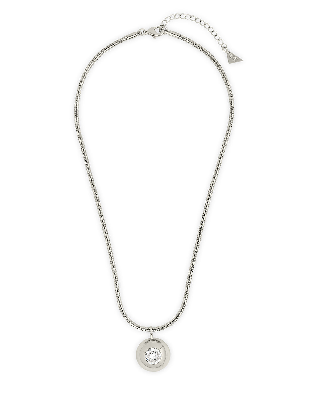 Zora CZ Dome Pendant Necklace