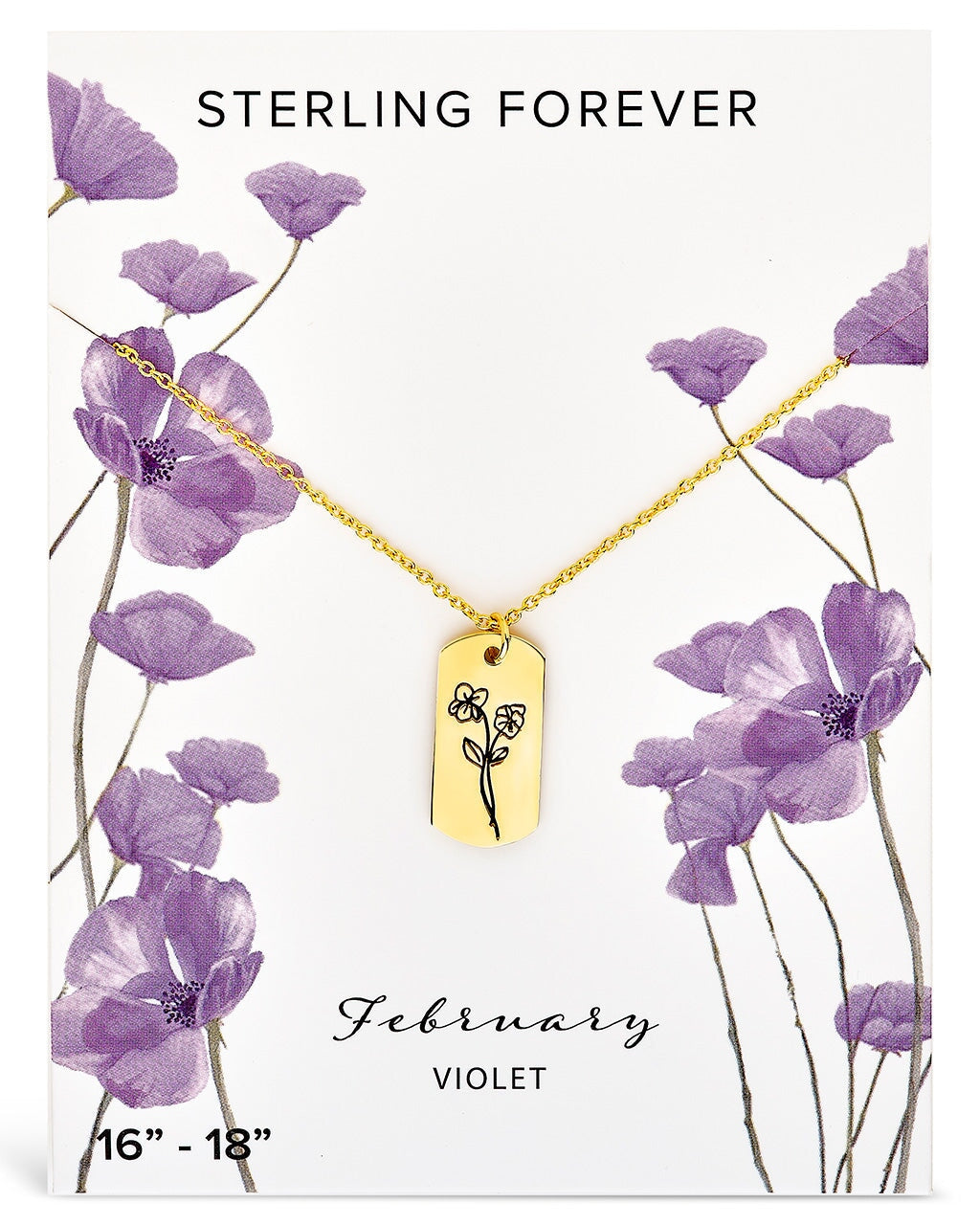 Birth Flower Pendant Necklace Sterling Forever