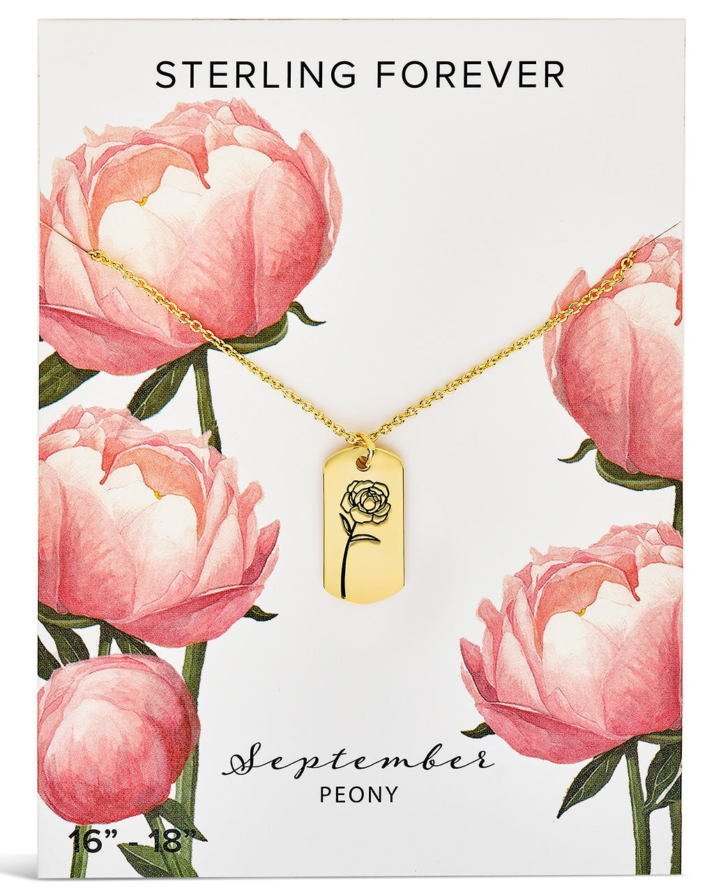 Birth Flower Pendant Necklace Sterling Forever