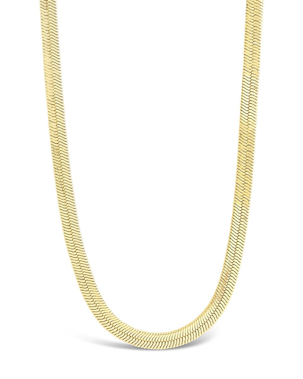 Men's Herringbone Chain Necklace Necklace Sterling Forever Gold 18" 