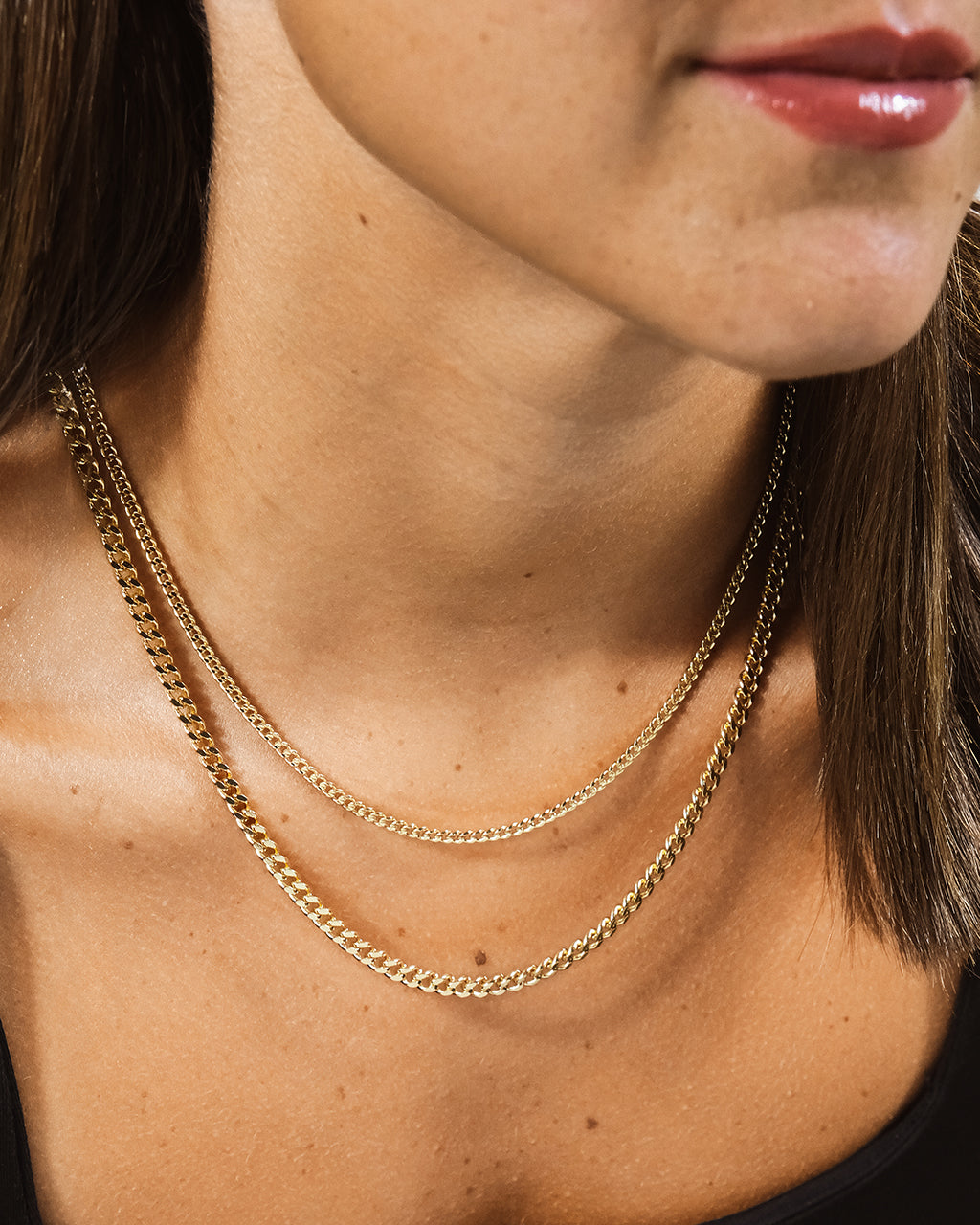 Everyday Layered Curb Chain Necklace