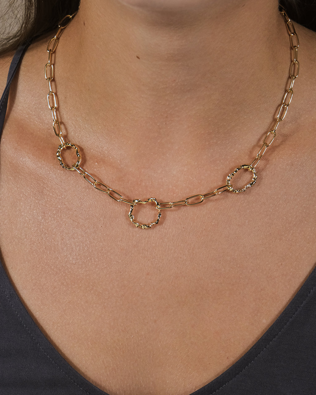 Ira Hammered Chain Necklace