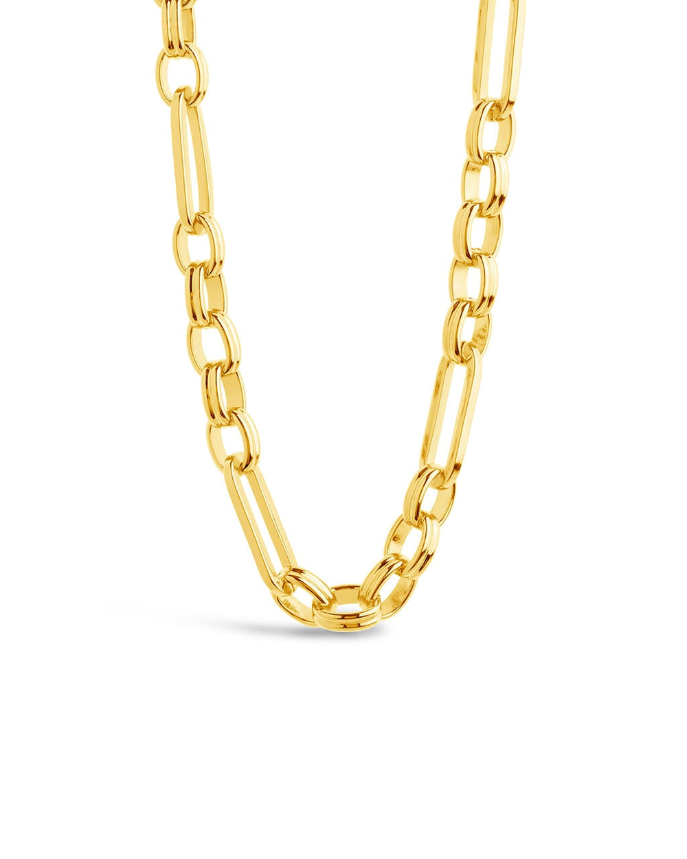 Double Link Oval Chain Necklace Necklace Sterling Forever Gold