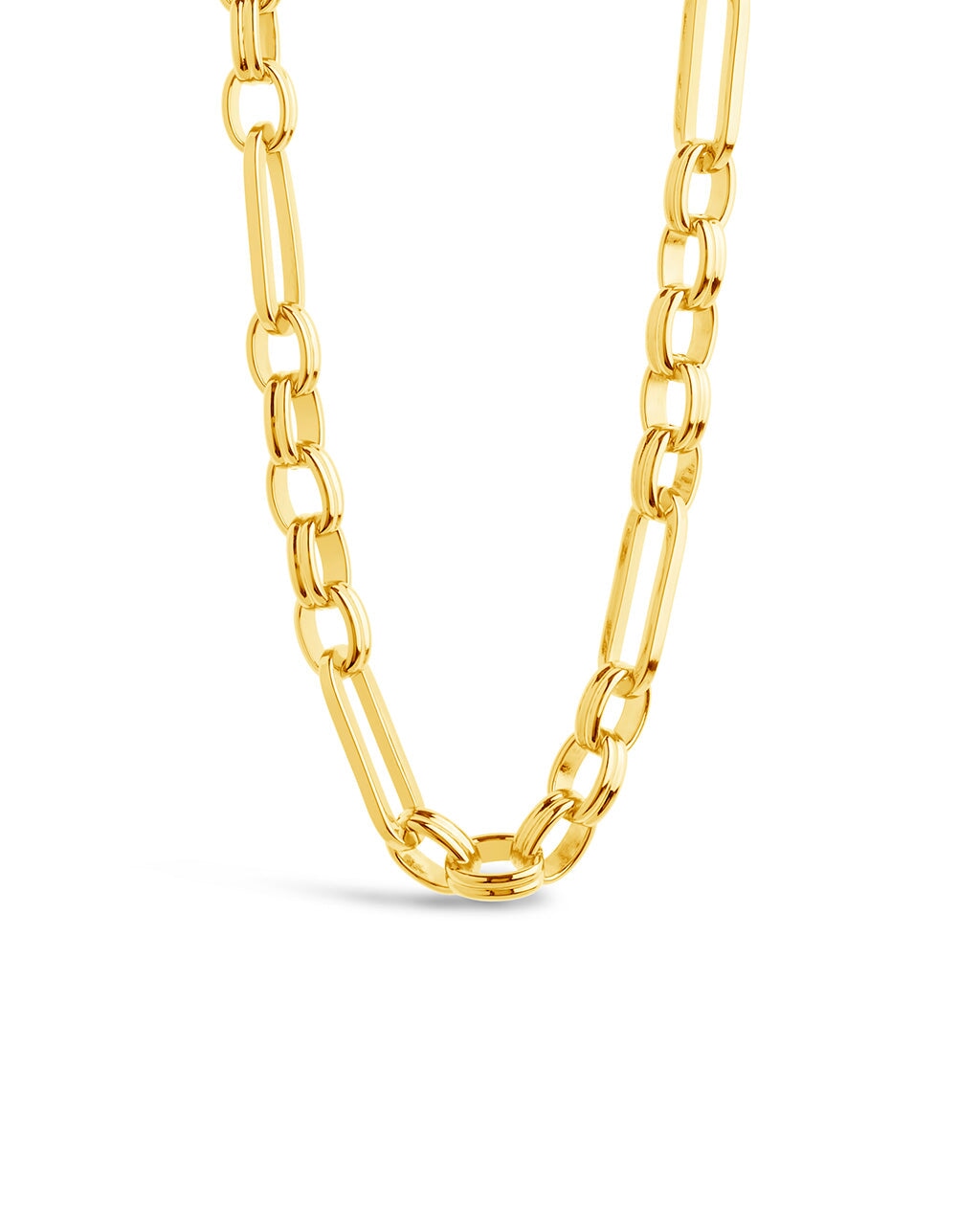 Double Link Oval Chain Necklace Necklace Sterling Forever Gold 