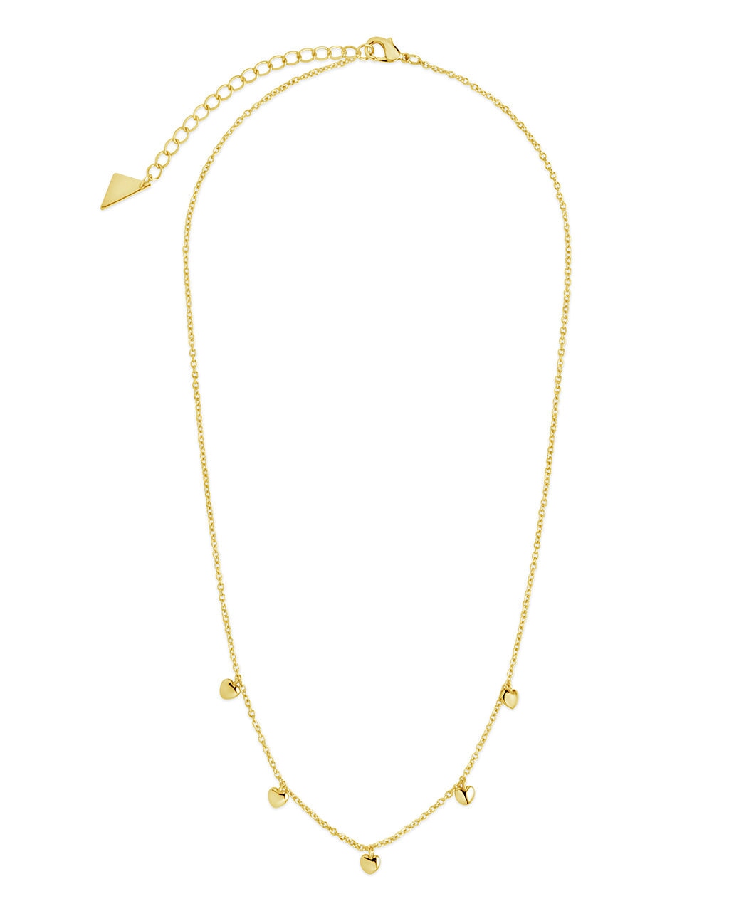 Stationed Heart Charm Necklace Necklace Sterling Forever