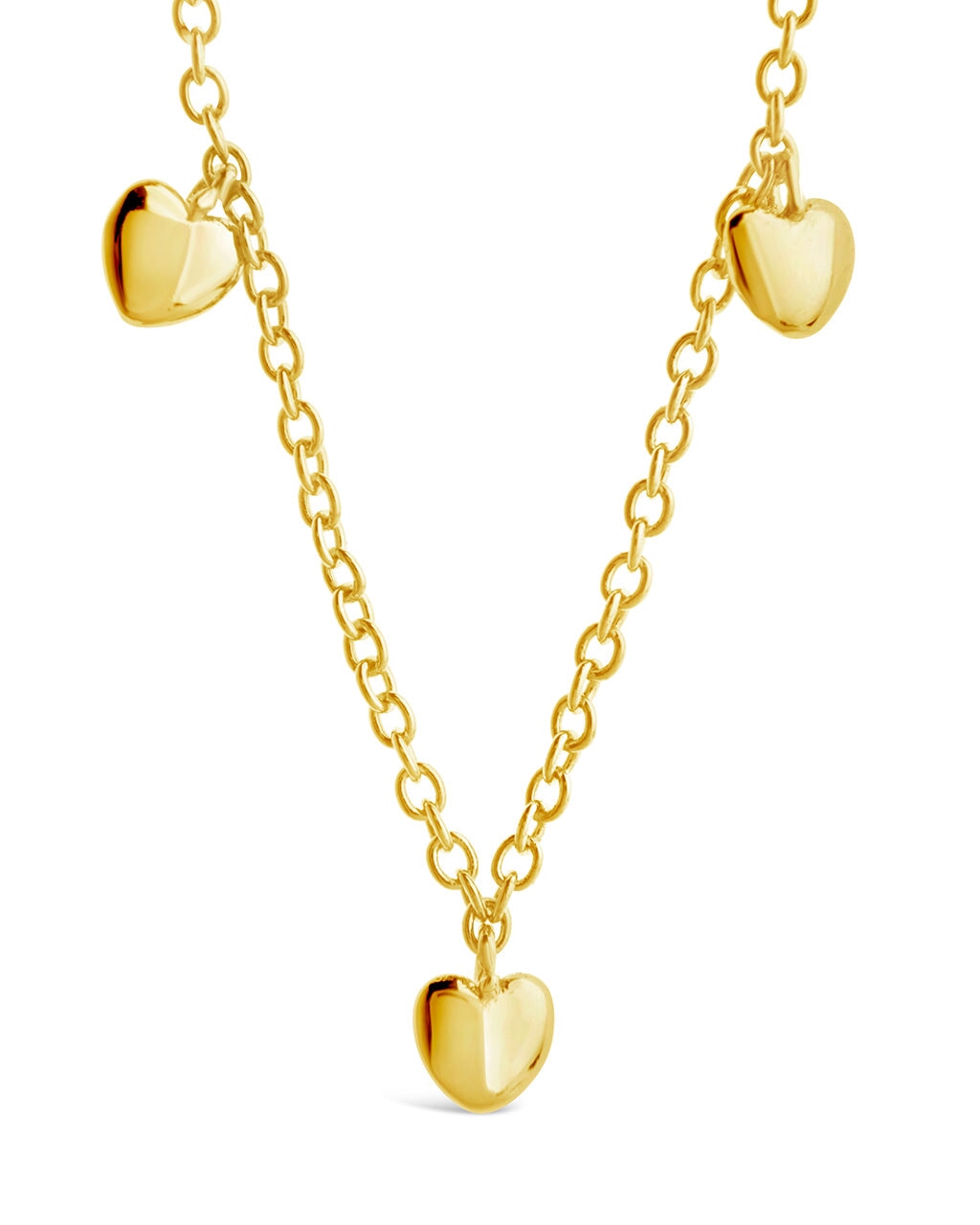 Stationed Heart Charm Necklace Necklace Sterling Forever