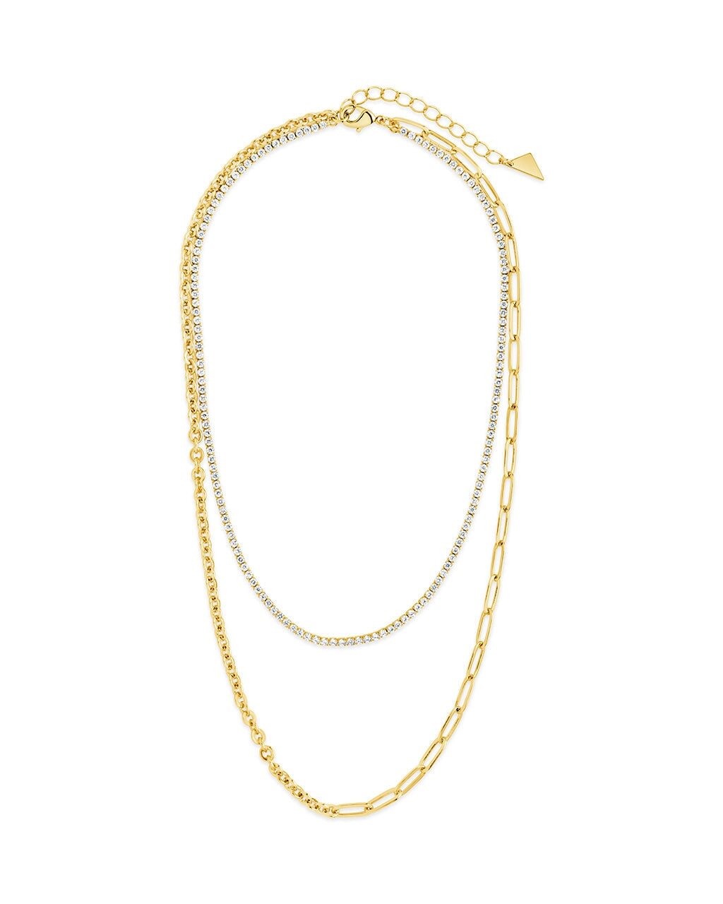 Collins CZ Layered Chain Necklace Necklace Sterling Forever