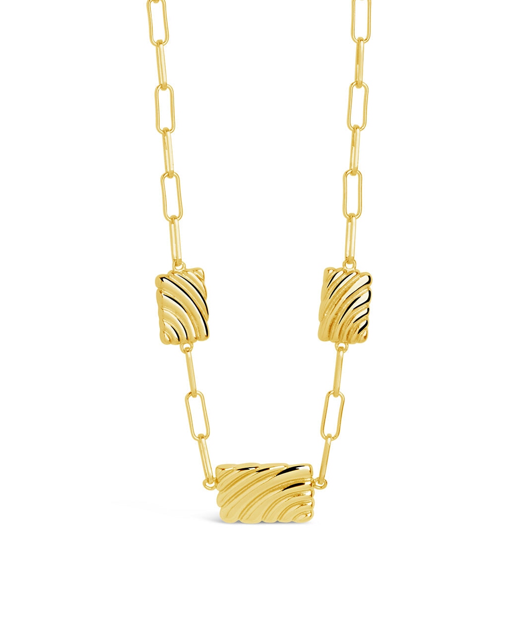 Haydée Textured Charm Necklace – Sterling Forever