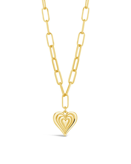 Beating Heart Pendant Necklace Necklace Sterling Forever Gold