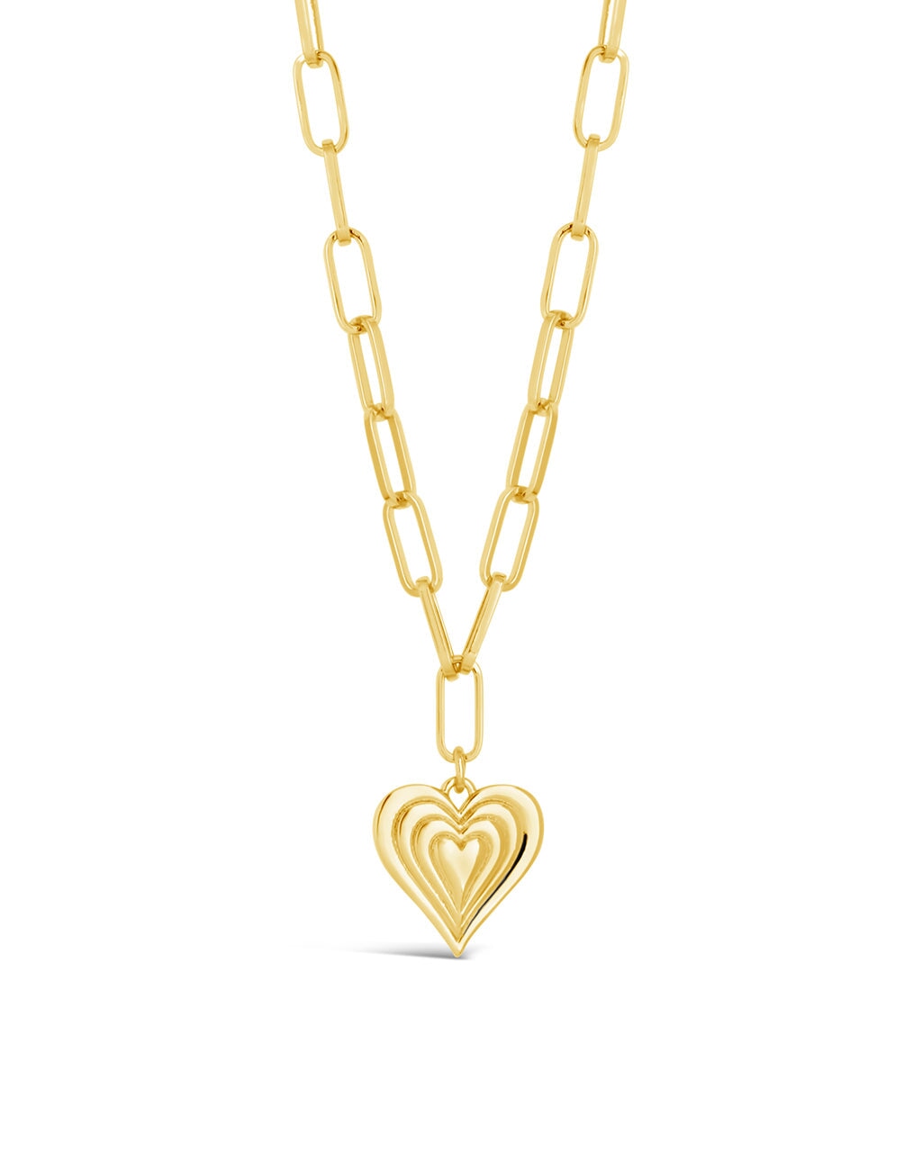 Beating Heart Pendant Necklace Necklace Sterling Forever Gold 