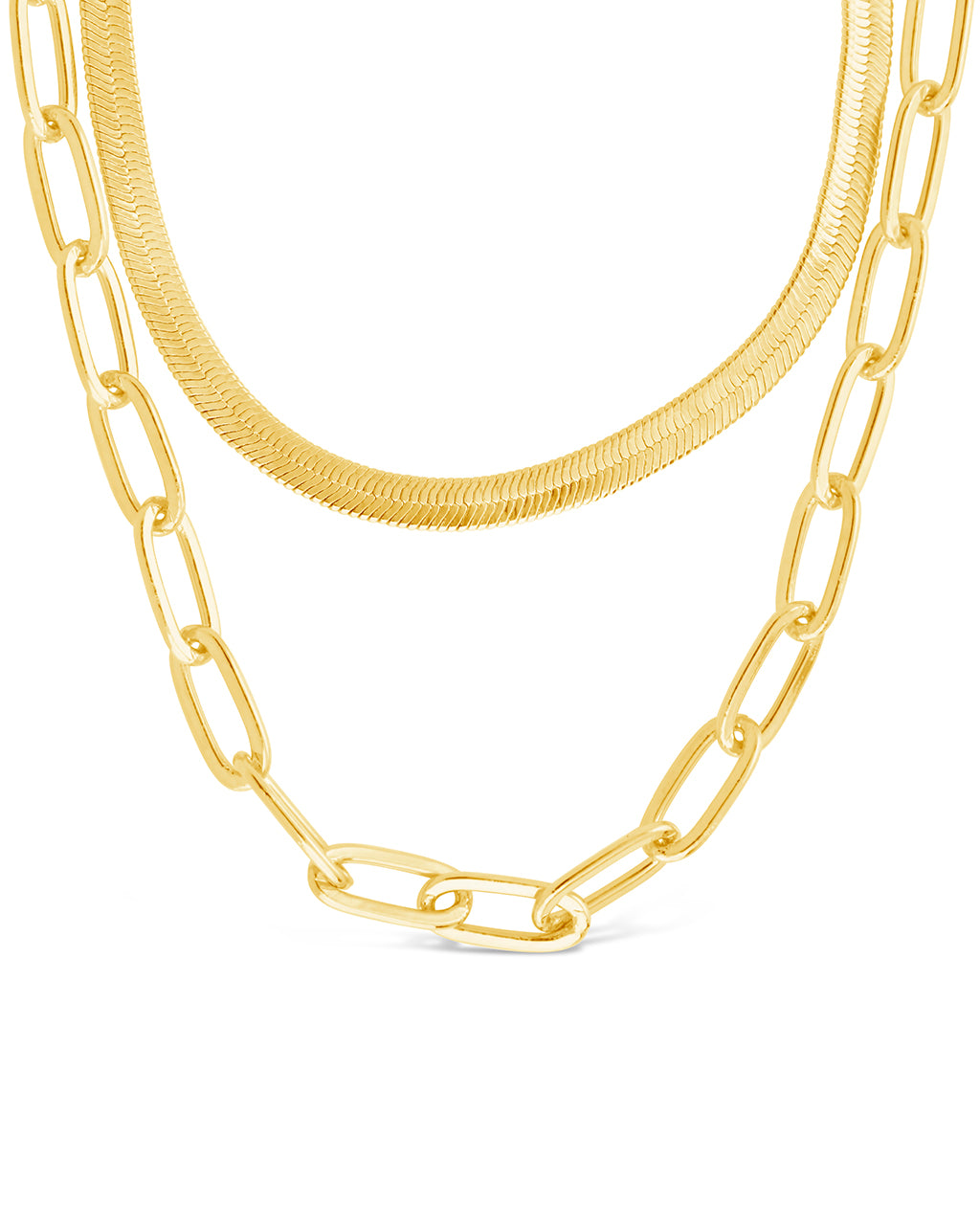 Brinley Layered Chain Necklace - Sterling Forever