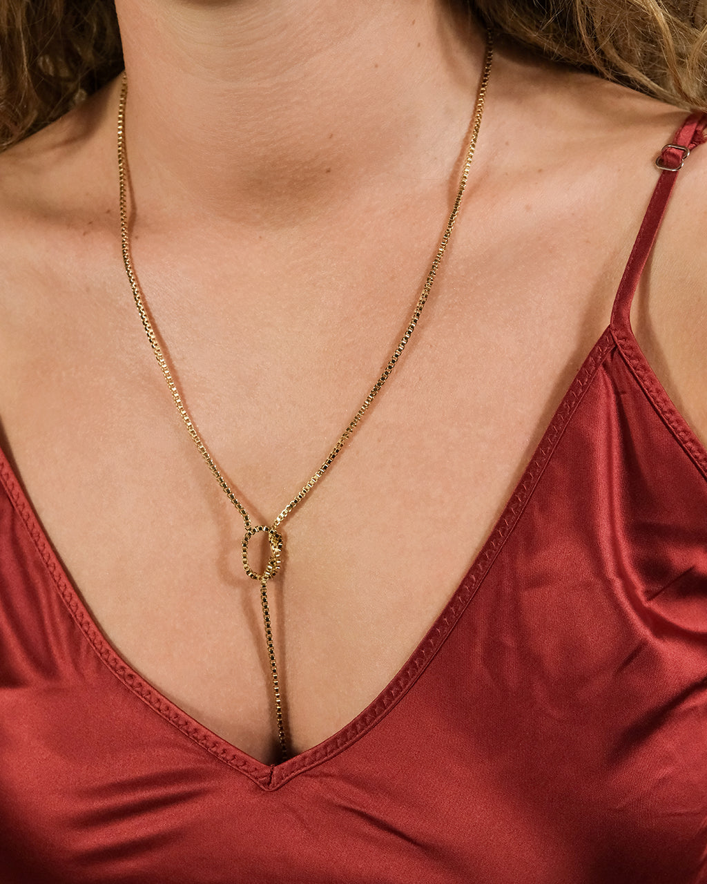 Aster Link Lariat Necklace