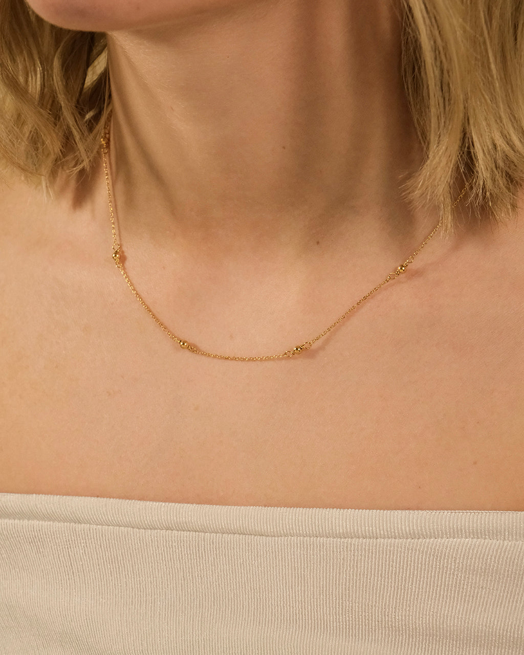 Sterling Silver Beaded Necklace