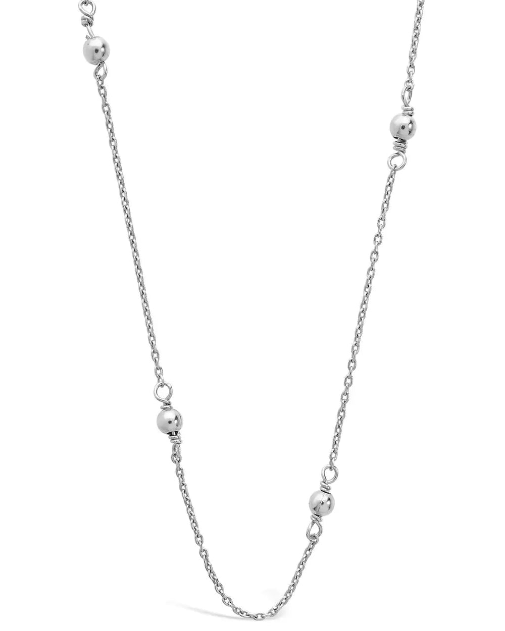 Sterling Silver Beaded Necklace Necklace Sterling Forever Silver 