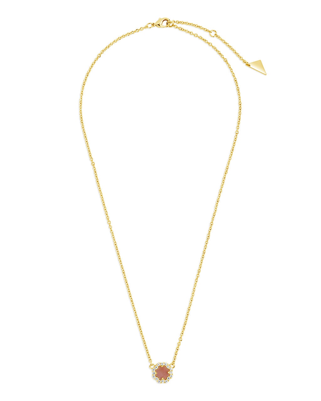 Bezel Rose Petal Pendant Necklace Necklace Sterling Forever