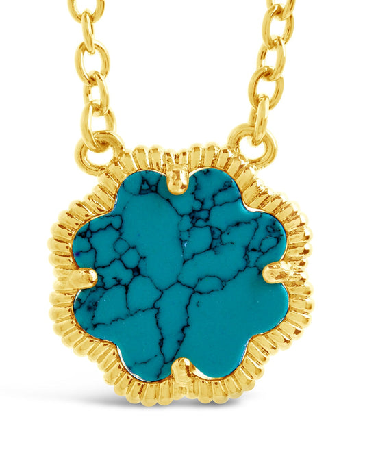 Rose Petal Pendant Necklace Necklace Sterling Forever Gold Turquoise