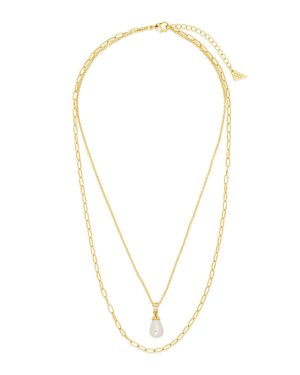 Baroque Pearl & Chain Layered Necklace Necklace Sterling Forever